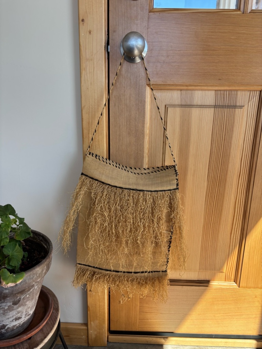 Organic Vintage African Rafia bag